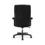 HVL151 Executive High-Back Leather Chair, Supports Up to 250 lb, 17.75" to 21.5" Seat Height, Black