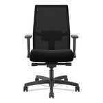 Ignition 2.0 4-Way Stretch Mid-Back Mesh Task Chair, Adjustable Lumbar Support, Black Seat/Back, Black Base