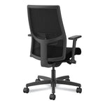 Ignition 2.0 4-Way Stretch Mid-Back Mesh Task Chair, Adjustable Lumbar Support, Black Seat/Back, Black Base