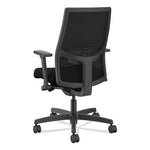 Ignition 2.0 4-Way Stretch Mid-Back Mesh Task Chair, Adjustable Lumbar Support, Black Seat/Back, Black Base