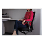 Ignition 2.0 4-Way Stretch Mid-Back Mesh Task Chair, Adjustable Lumbar Support, Black Seat/Back, Black Base