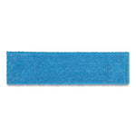 Adaptable Flat Mop Pads, Microfiber, 19.5 x 5.5, Blue