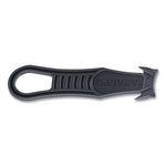 Safety Cutter Box Cutter Knife with Double Shielded Blade, 4" Plastic Handle, Black, 5/Pack