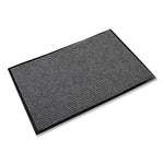 Needle Rib Wipe and Scrape Mat, Polypropylene, 36 x 60, Gray