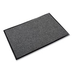 Needle Rib Wipe and Scrape Mat, Polypropylene, 48 x 72, Gray