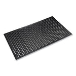 Safewalk-Light Drainage Safety Mat, Rubber, 36 x 60, Black