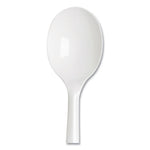 Plastic Cutlery, Mediumweight Soup Spoons, White, 1,000/Carton