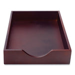 Hardwood Stackable Desk Trays, 1 Section, Legal Size Files, 10.25" x 15.25" x 2.5", Mahogany