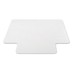 Antimicrobial Chair Mat, Medium Pile Carpet, 48 x 36, Lipped, Clear