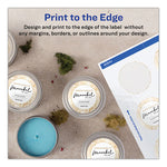 Round Print-to-the Edge Labels with Sure Feed and Easy Peel, 2" dia, Glossy White, 120/PK