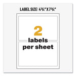 UltraDuty GHS Chemical Waterproof and UV Resistant Labels, 4.75 x 7.75, White, 2/Sheet, 50 Sheets/Box