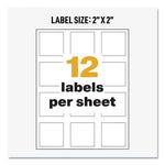 UltraDuty GHS Chemical Waterproof and UV Resistant Labels, 2 x 2, White, 12/Sheet, 50 Sheets/Box