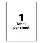 UltraDuty GHS Chemical Waterproof and UV Resistant Labels, 8.5 x 11, White, 50/Pack