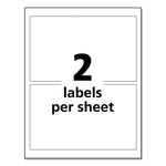 UltraDuty GHS Chemical Waterproof and UV Resistant Labels, 4.75 x 7.75, White, 2/Sheet, 50 Sheets/Pack