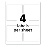 UltraDuty GHS Chemical Waterproof and UV Resistant Labels, 4 x 4, White, 4/Sheet, 50 Sheets/Pack