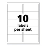 UltraDuty GHS Chemical Waterproof and UV Resistant Labels, 2 x 4, White, 10/Sheet, 50 Sheets/Pack