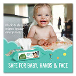 Free and Clear Baby Wipes, 7 x 7, Refill, Unscented, White, 256/Pack, 3 Packs/Carton