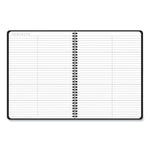 Contemporary Lite Weekly/Monthly Planner, 11 x 8.25, Black Simulated Leather Cover, 12-Month (Jan to Dec): 2024