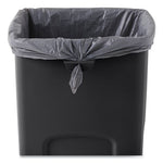 Untouchable Square Waste Receptacle, 23 gal, Plastic, Black