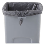 Untouchable Square Waste Receptacle, 23 gal, Plastic, Gray