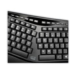 WKB1500GB Wireless Ergonomic Keyboard and Mouse, 2.4 GHz Frequency/30 ft Wireless Range, Black