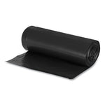 Linear Low Density Recycled Can Liners, 60 gal, 1.25 mil, 38" x 58", Black, 10 Bags/Roll, 10 Rolls/Carton