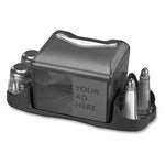 Venue Napkin Dispenser with Advertising Inset, 6.5 x 6.13 x 6.9, Capacity: 200, Black