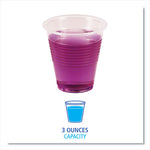 Translucent Plastic Cold Cups, 3 oz, Polypropylene, 125 Cups/Sleeve, 20 Sleeves/Carton