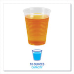 Translucent Plastic Cold Cups, 10 oz, Polypropylene, 100 Cups/Sleeve, 10 Sleeves/Carton