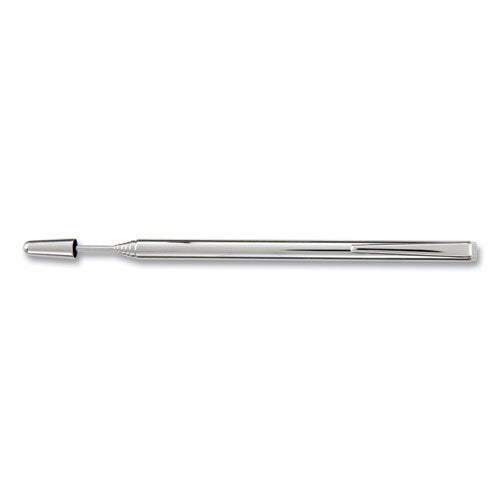 Slimline Pen-Size Pocket Pointer with Clip, Extends to 24.5", Silver