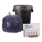 Recycled Low-Density Polyethylene Can Liners, 45 gal, 1.1 mil, 40" x 46", Clear, 10 Bags/Roll, 10 Rolls/Carton