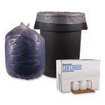 Recycled Low-Density Polyethylene Can Liners, 60 gal, 1.75 mil, 38" x 58", Clear, 10 Bags/Roll, 10 Rolls/Carton