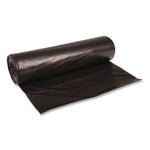 Recycled Low-Density Polyethylene Can Liners, 56 gal, 1.6 mil, 43" x 47", Black, 10 Bags/Roll, 10 Rolls/Carton