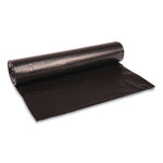 Recycled Low-Density Polyethylene Can Liners, 45 gal, 1 mil, 40" x 48", Black, 10 Bags/Roll, 10 Rolls/Carton