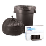 Low-Density Waste Can Liners, 60 gal, 1.1 mil, 38" x 58", Gray, 20 Bags/Roll, 5 Rolls/Carton