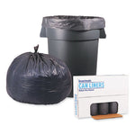 Low-Density Waste Can Liners, 60 gal, 0.95 mil, 38" x 58", Gray, 25 Bags/Roll, 4 Rolls/Carton