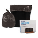 Low-Density Waste Can Liners, 10 gal, 0.35 mil, 24" x 23", Black, 50 Bags/Roll, 10 Rolls/Carton