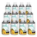 Premium Metered Air Freshener Refill, Citrus, 6.6 oz Aerosol Spray, 12/Carton