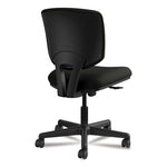 Volt Series Leather Task Chair with Synchro-Tilt, Supports Up to 250 lb, 18" to 22.25" Seat Height, Black