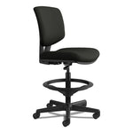 Volt Series Leather Adjustable Task Stool, Supports Up to 275 lb, 22.88" to 32.38" Seat Height, Black