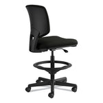 Volt Series Leather Adjustable Task Stool, Supports Up to 275 lb, 22.88" to 32.38" Seat Height, Black