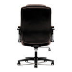 HVL402 Series Executive High-Back Chair, Supports Up to 250 lb, 17" to 21" Seat Height, Brown Seat/Back, Black Base