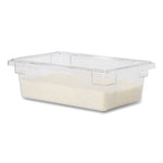 Food/Tote Boxes, 3.5 gal, 18 x 12 x 6, Clear, Plastic