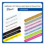 TZe Standard Adhesive Laminated Labeling Tape, 0.47" x 26.2 ft, Gold on Black