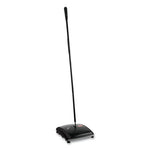 Dual Action Sweeper, 44" Steel/Plastic Handle, Black/Yellow