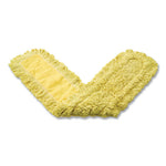 Trapper Commercial Dust Mop, Looped-end Launderable, 5" x 24", Yellow