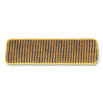 Microfiber Scrubber Pad, Vertical Polyprolene Stripes, 18", Yellow, 6/Carton