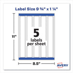 Water-Resistant Wraparound Labels w/ Sure Feed, 9.75 x 1.25, White, 40/Pack