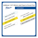 TZe Standard Adhesive Laminated Labeling Tape, 1.4" x 26.2 ft, Black on Yellow