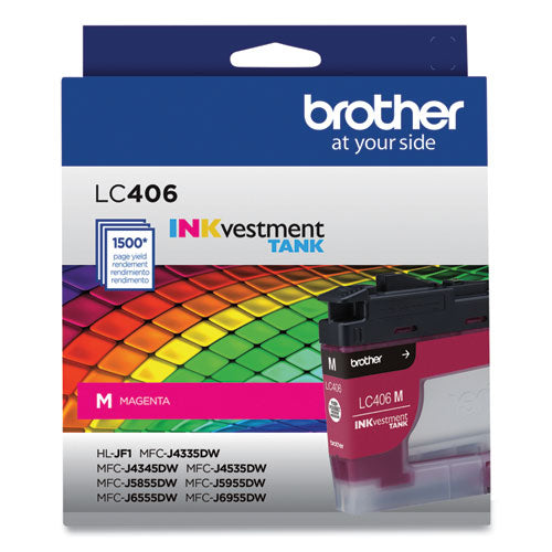 LC406MS INKvestment Ink, 1,500 Page-Yield, Magenta